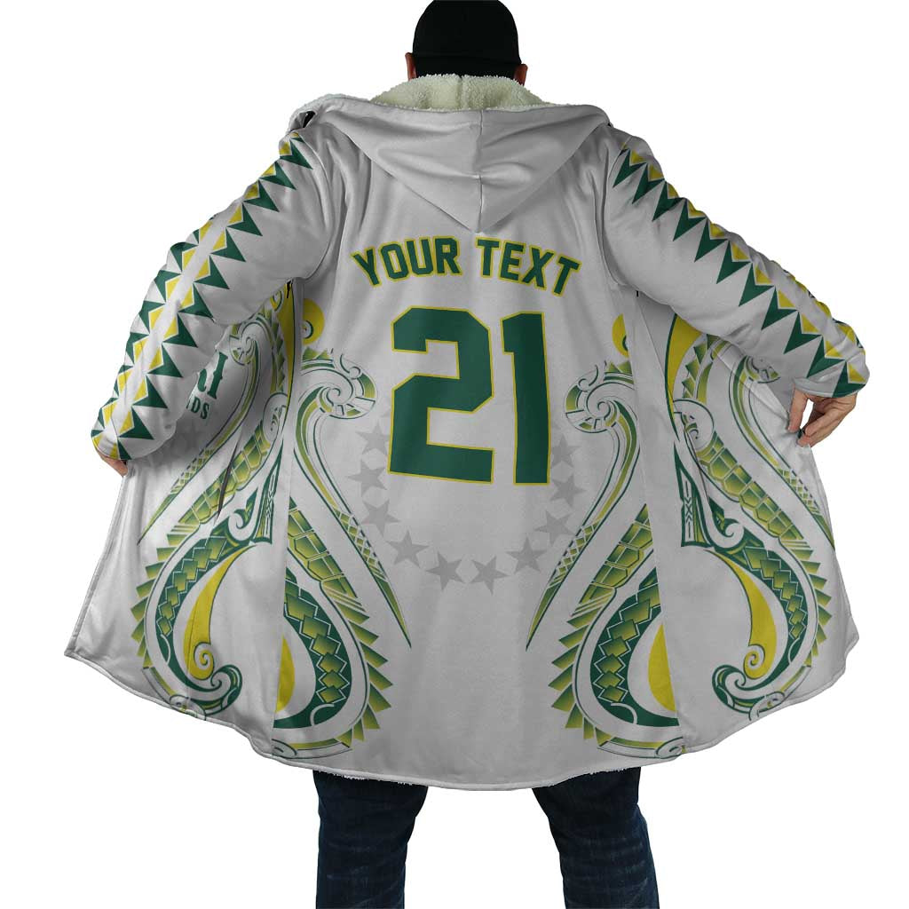 Custom Rugby Cook Islands Avaiki Cloak White Kuki Airani Tribal Maori Inspired LT9 - Polynesian Pride