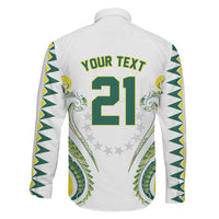 Custom Rugby Cook Islands Avaiki Family Matching Mermaid Dress and Hawaiian Shirt White Kuki Airani Tribal Maori Inspired - Polynesian Pride