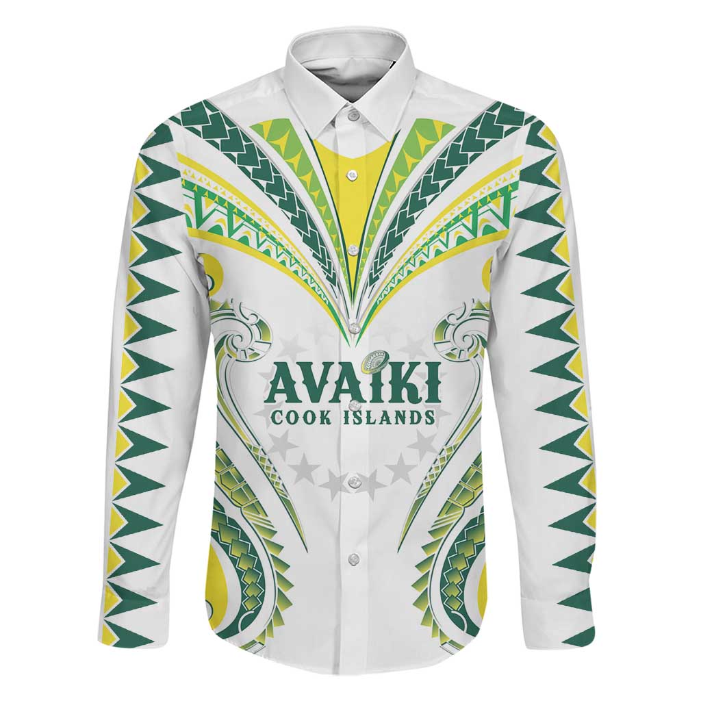 Custom Rugby Cook Islands Avaiki Family Matching Off Shoulder Short Dress and Hawaiian Shirt White Kuki Airani Tribal Maori Inspired - Polynesian Pride