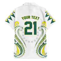 Custom Rugby Cook Islands Avaiki Family Matching Tank Maxi Dress and Hawaiian Shirt White Kuki Airani Tribal Maori Inspired - Polynesian Pride
