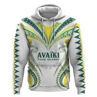 Custom Rugby Cook Islands Avaiki Hoodie White Kuki Airani Tribal Maori Inspired LT9 Pullover Hoodie White - Polynesian Pride