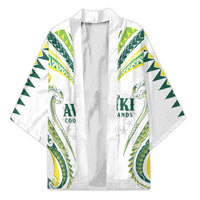 Custom Rugby Cook Islands Avaiki Kimono White Kuki Airani Tribal Maori Inspired LT9 Unisex White - Polynesian Pride