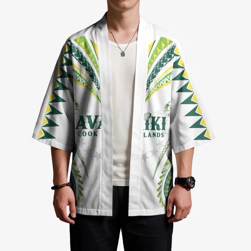 Custom Rugby Cook Islands Avaiki Kimono White Kuki Airani Tribal Maori Inspired LT9 - Polynesian Pride