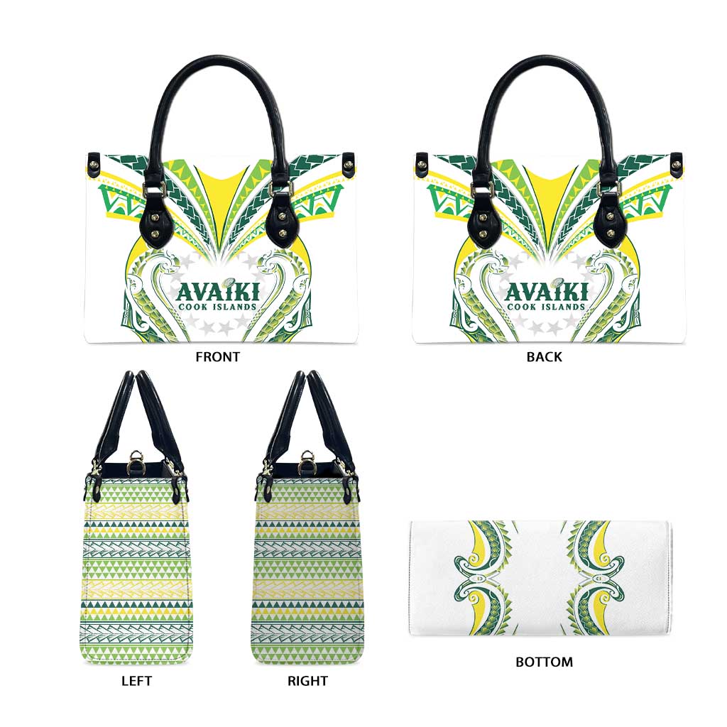 Rugby Cook Islands Avaiki Leather Bag White Kuki Airani Tribal Maori Inspired LT9 - Polynesian Pride