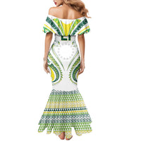 Custom Rugby Cook Islands Avaiki Mermaid Dress White Kuki Airani Tribal Maori Inspired LT9 - Polynesian Pride