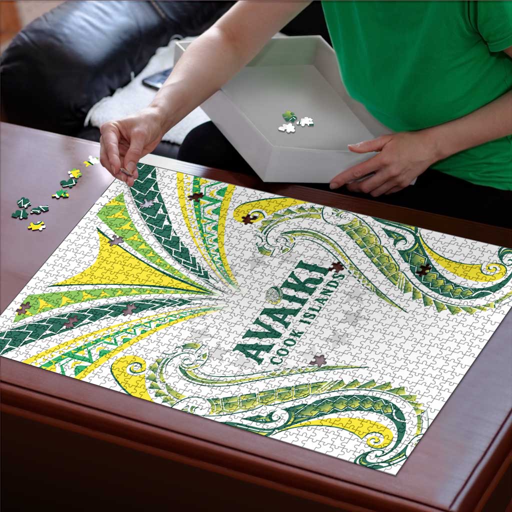 Rugby Cook Islands Avaiki Puzzle White Kuki Airani Tribal Maori Inspired LT9 - Polynesian Pride
