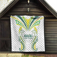 Rugby Cook Islands Avaiki Quilt White Kuki Airani Tribal Maori Inspired LT9 - Polynesian Pride