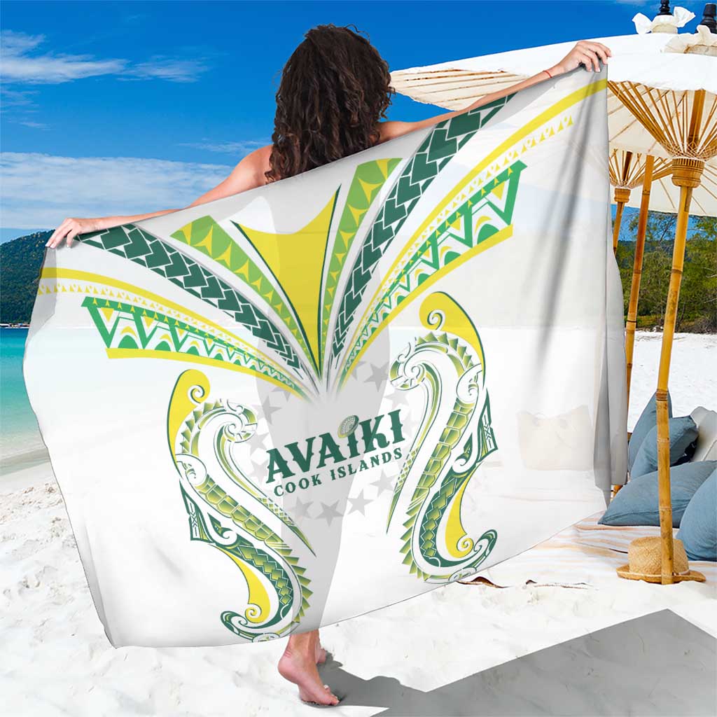 Rugby Cook Islands Avaiki Sarong White Kuki Airani Tribal Maori Inspired LT9 One Size 44 x 66 inches White - Polynesian Pride