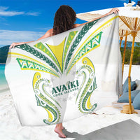 Rugby Cook Islands Avaiki Sarong White Kuki Airani Tribal Maori Inspired LT9 One Size 44 x 66 inches White - Polynesian Pride