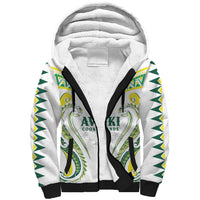 Custom Rugby Cook Islands Avaiki Sherpa Hoodie White Kuki Airani Tribal Maori Inspired LT9 Unisex White - Polynesian Pride
