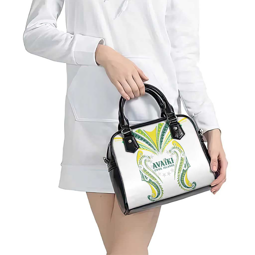Rugby Cook Islands Avaiki Shoulder Handbag White Kuki Airani Tribal Maori Inspired LT9 - Polynesian Pride