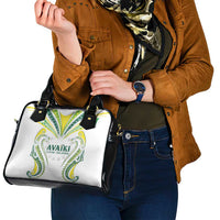 Rugby Cook Islands Avaiki Shoulder Handbag White Kuki Airani Tribal Maori Inspired LT9 - Polynesian Pride
