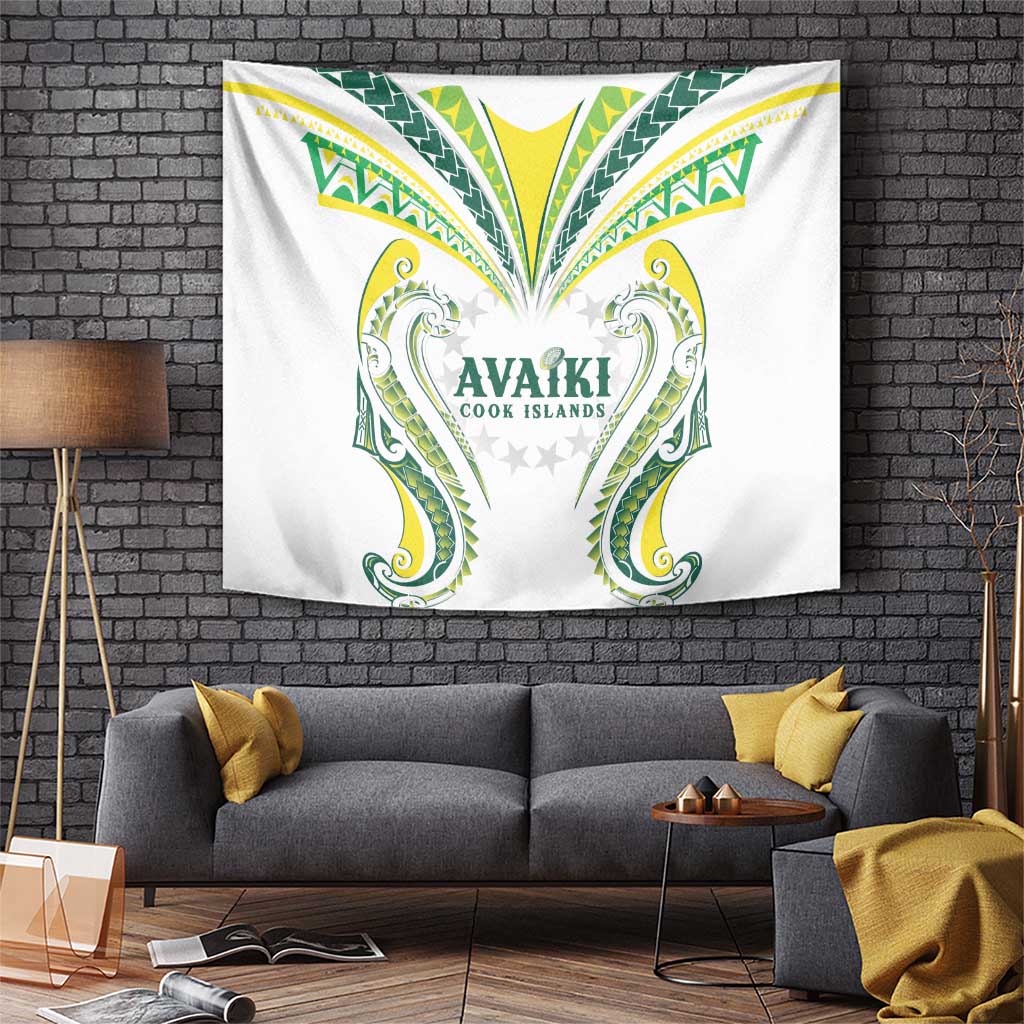 Rugby Cook Islands Avaiki Tapestry White Kuki Airani Tribal Maori Inspired LT9 White - Polynesian Pride