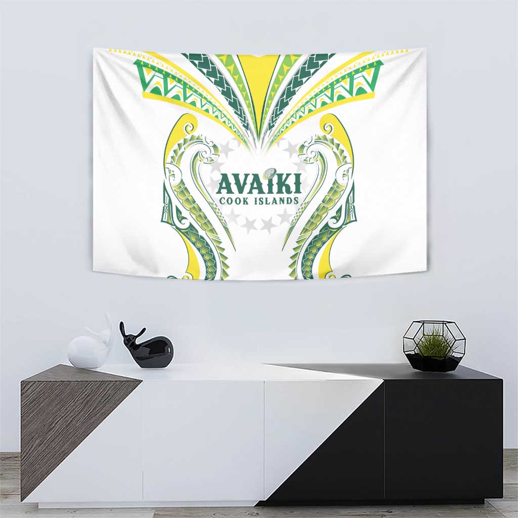 Rugby Cook Islands Avaiki Tapestry White Kuki Airani Tribal Maori Inspired LT9 - Polynesian Pride