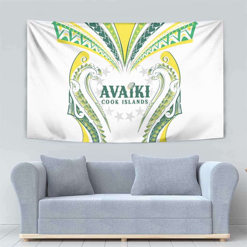 Rugby Cook Islands Avaiki Tapestry White Kuki Airani Tribal Maori Inspired LT9 - Polynesian Pride