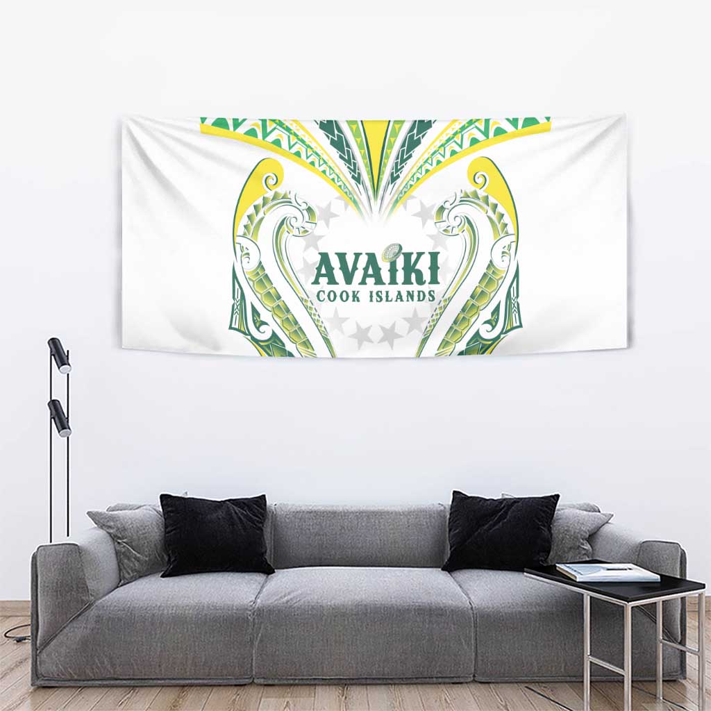 Rugby Cook Islands Avaiki Tapestry White Kuki Airani Tribal Maori Inspired LT9 - Polynesian Pride