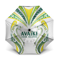 Rugby Cook Islands Avaiki Umbrella White Kuki Airani Tribal Maori Inspired LT9 One Size Folded 11.42 inch Opened Diameter 37.4 inch White - Polynesian Pride