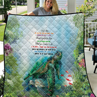 Polynesia Mother's Day Quilt Magnificent Sea Turtle Of Love and Gratitude LT9 Blue - Polynesian Pride