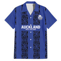Custom Oceania Football NZ Auckland Hawaiian Shirt Maori Tribal Pattern LT9 Blue - Polynesian Pride