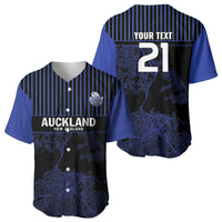 Custom Oceania Football NZ Auckland Baseball Jersey Minimal City Map Style