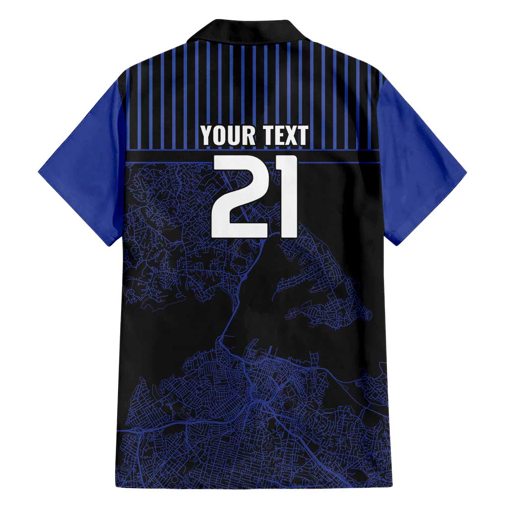 Custom Oceania Football NZ Auckland Hawaiian Shirt Minimal City Map Style LT9 - Polynesian Pride