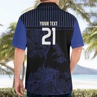 Custom Oceania Football NZ Auckland Hawaiian Shirt Minimal City Map Style LT9 - Polynesian Pride