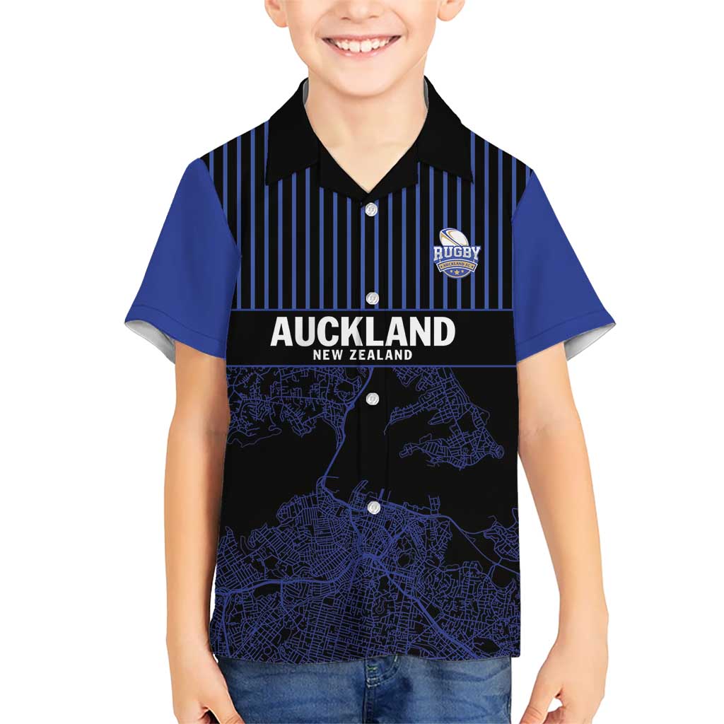 Custom Oceania Football NZ Auckland Hawaiian Shirt Minimal City Map Style LT9 - Polynesian Pride