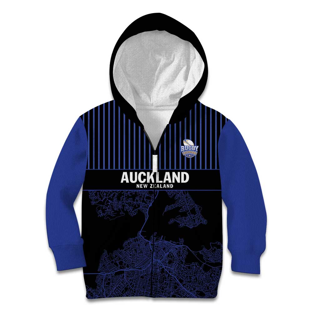 Custom Oceania Football NZ Auckland Kid Hoodie Minimal City Map Style