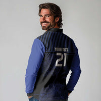 Custom Oceania Football NZ Auckland Long Sleeve Polo Shirt Minimal City Map Style