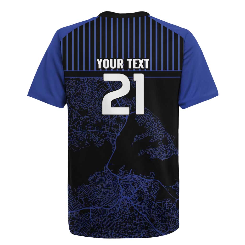 Custom Oceania Football NZ Auckland Rugby Jersey Minimal City Map Style LT9 - Polynesian Pride