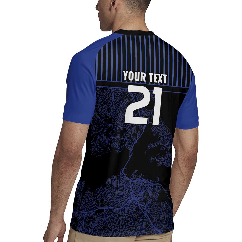 Custom Oceania Football NZ Auckland Rugby Jersey Minimal City Map Style LT9 - Polynesian Pride