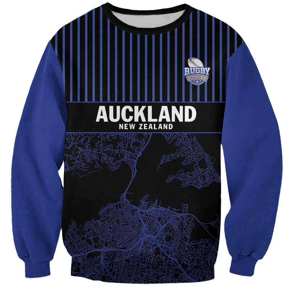 Custom Oceania Football NZ Auckland Sweatshirt Minimal City Map Style