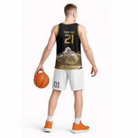 Custom Oceania Football NZ South Island Basketball Jersey Minimal Mount Cook Silhouette LT9 - Polynesian Pride