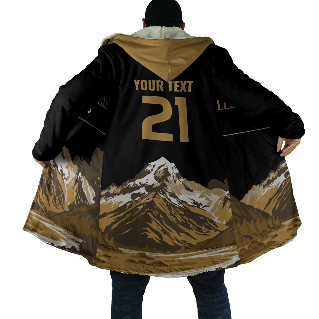 Custom Oceania Football NZ South Island Cloak Minimal Mount Cook Silhouette