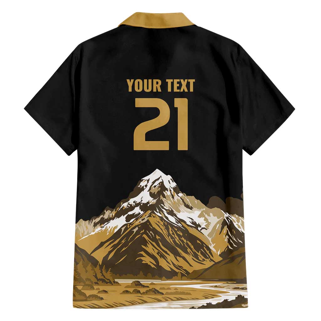 Custom Oceania Football NZ South Island Hawaiian Shirt Minimal Mount Cook Silhouette LT9 - Polynesian Pride