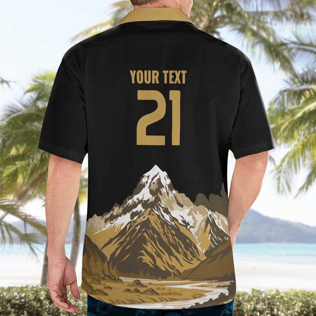 Custom Oceania Football NZ South Island Hawaiian Shirt Minimal Mount Cook Silhouette LT9 - Polynesian Pride