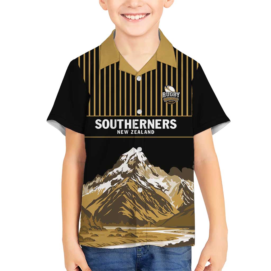 Custom Oceania Football NZ South Island Hawaiian Shirt Minimal Mount Cook Silhouette LT9 - Polynesian Pride