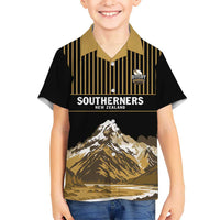 Custom Oceania Football NZ South Island Hawaiian Shirt Minimal Mount Cook Silhouette LT9 - Polynesian Pride