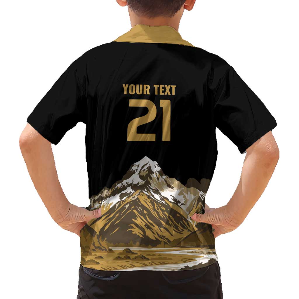 Custom Oceania Football NZ South Island Hawaiian Shirt Minimal Mount Cook Silhouette LT9 - Polynesian Pride