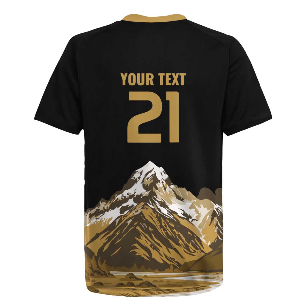 Custom Oceania Football NZ South Island Rugby Jersey Minimal Mount Cook Silhouette