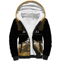 Custom Oceania Football NZ South Island Sherpa Hoodie Minimal Mount Cook Silhouette