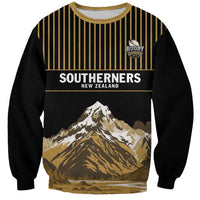 Custom Oceania Football NZ South Island Sweatshirt Minimal Mount Cook Silhouette