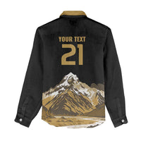 Custom Oceania Football NZ South Island Women Casual Shirt Minimal Mount Cook Silhouette