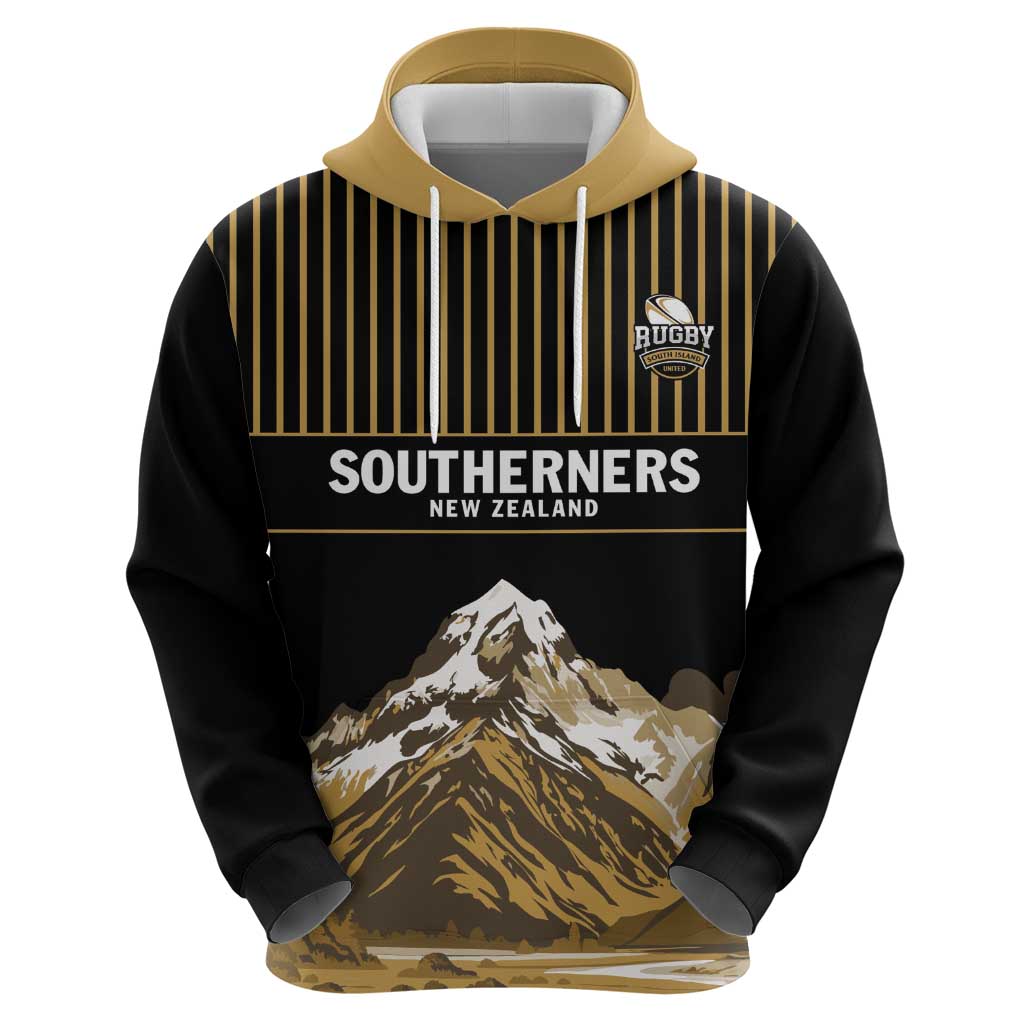 Custom Oceania Football NZ South Island Zip Hoodie Minimal Mount Cook Silhouette LT9 - Polynesian Pride