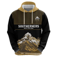 Custom Oceania Football NZ South Island Zip Hoodie Minimal Mount Cook Silhouette LT9 - Polynesian Pride