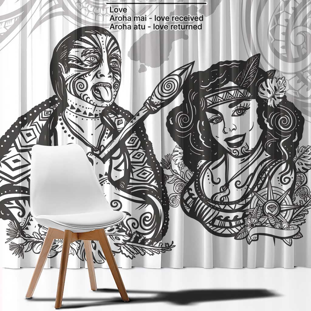 Aroha Maori Language Window Curtain Te Reo Maori Inspired Art