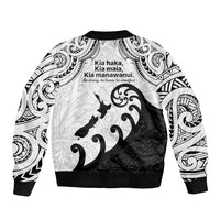 Kia Haka Maori language Bomber Jacket Te Reo Maori Inspired Art