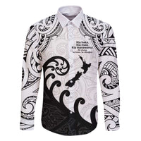 Kia Haka Maori language Family Matching Off The Shoulder Long Sleeve Dress and Hawaiian Shirt Te Reo Maori Inspired Art