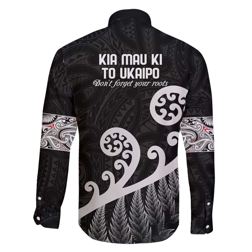 Kia Mau Ki To Ukaipo Family Matching Short Sleeve Bodycon Dress and Hawaiian Shirt Te Reo Maori Koru Fern Art