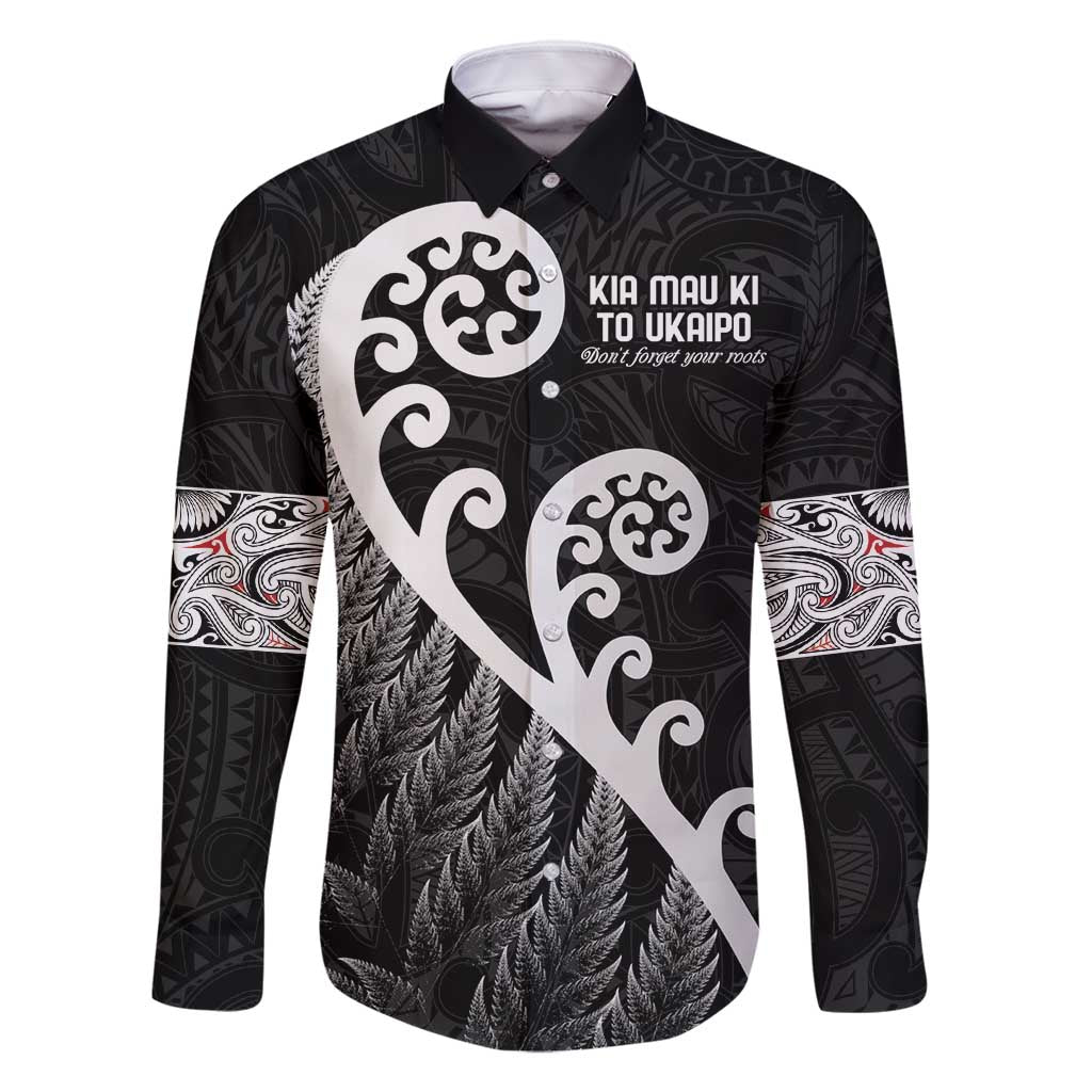 Kia Mau Ki To Ukaipo Family Matching Tank Maxi Dress and Hawaiian Shirt Te Reo Maori Koru Fern Art